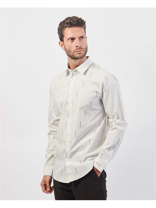 Armani Exchange casual shirt in cotton poplin